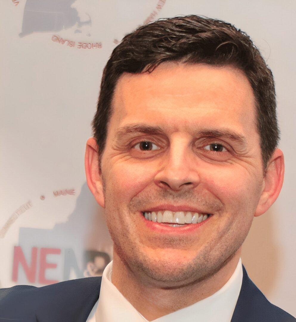 Smiling man in suit at event