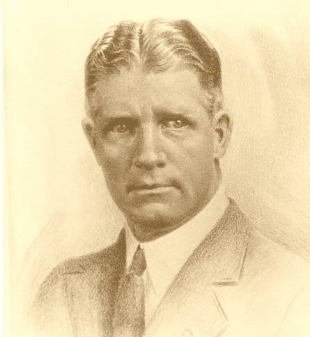 Early 20th-century male portrait drawing