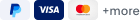PayPal, Visa, Mastercard logos displayed