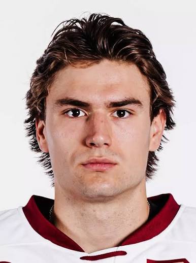 Close-up of young man in hockey jersey