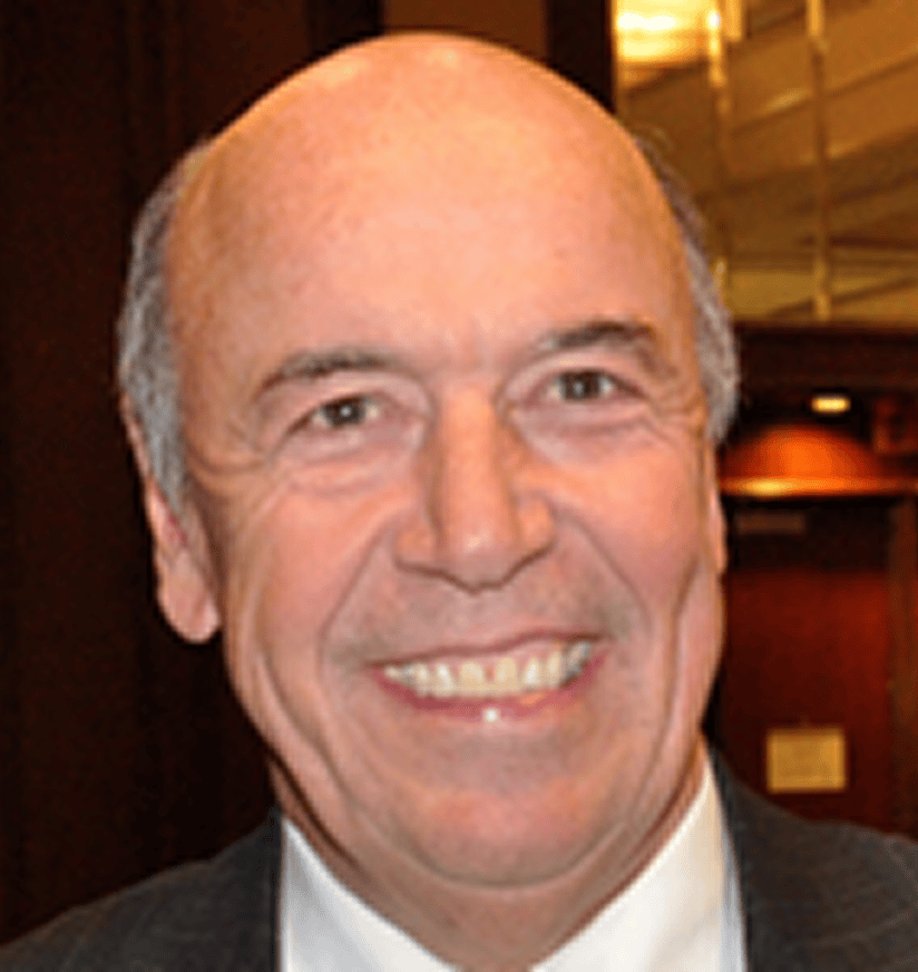 Close-up smiling bald man in suit