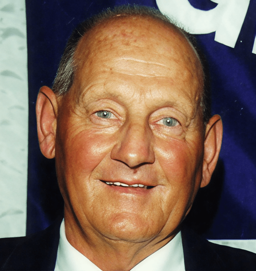 Smiling elderly man close-up portrait
